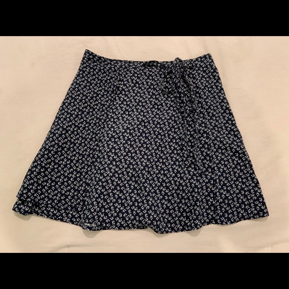 brandy melville floral wrap skirt